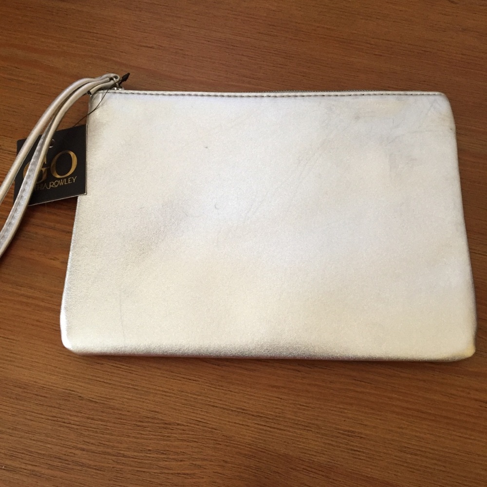 NWT Cynthia Rowley Silver Wristlet